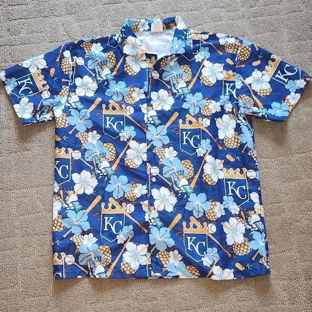 Kansas City Royals Hawaiian Aloha Shirt M